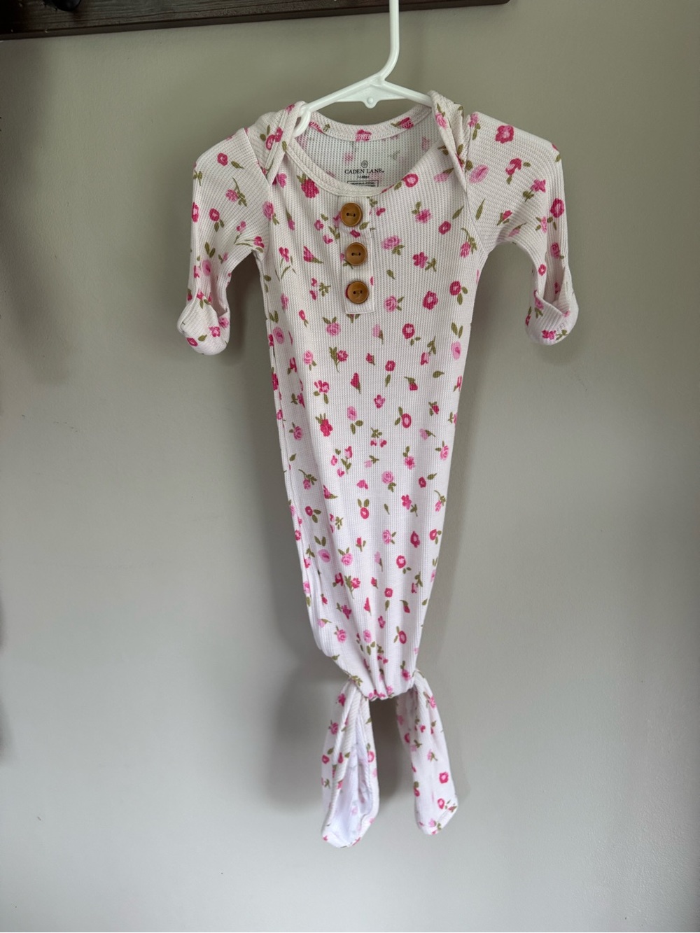 Caden Lane newborn floral knotted gown
